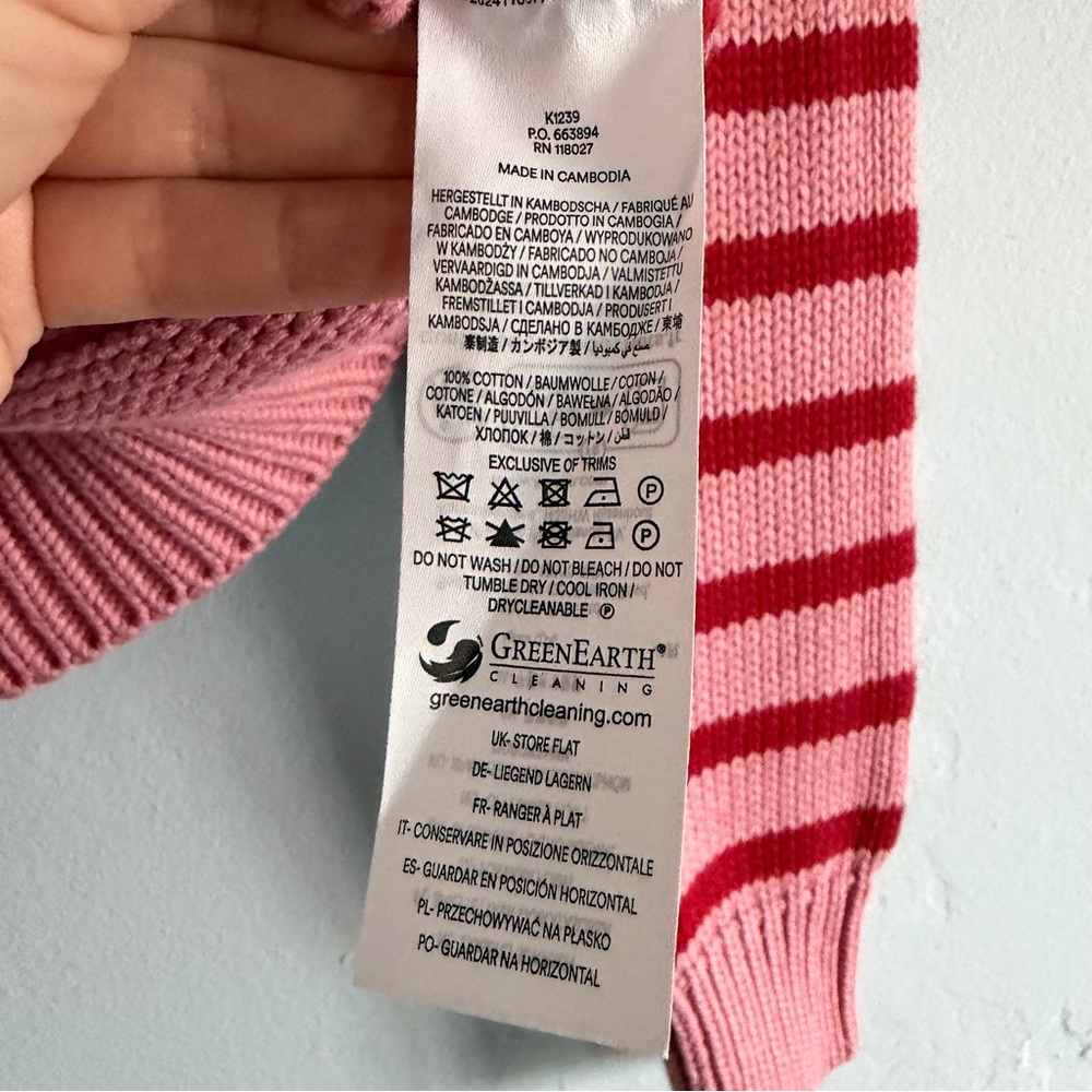 Boden Lucy Chunky Cotton Sweater Pink Red - Picture 10 of 10